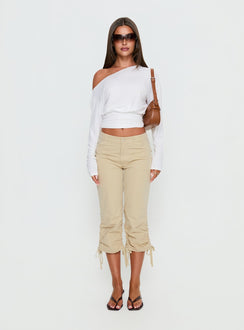Hot Rod Capri Pant Beige