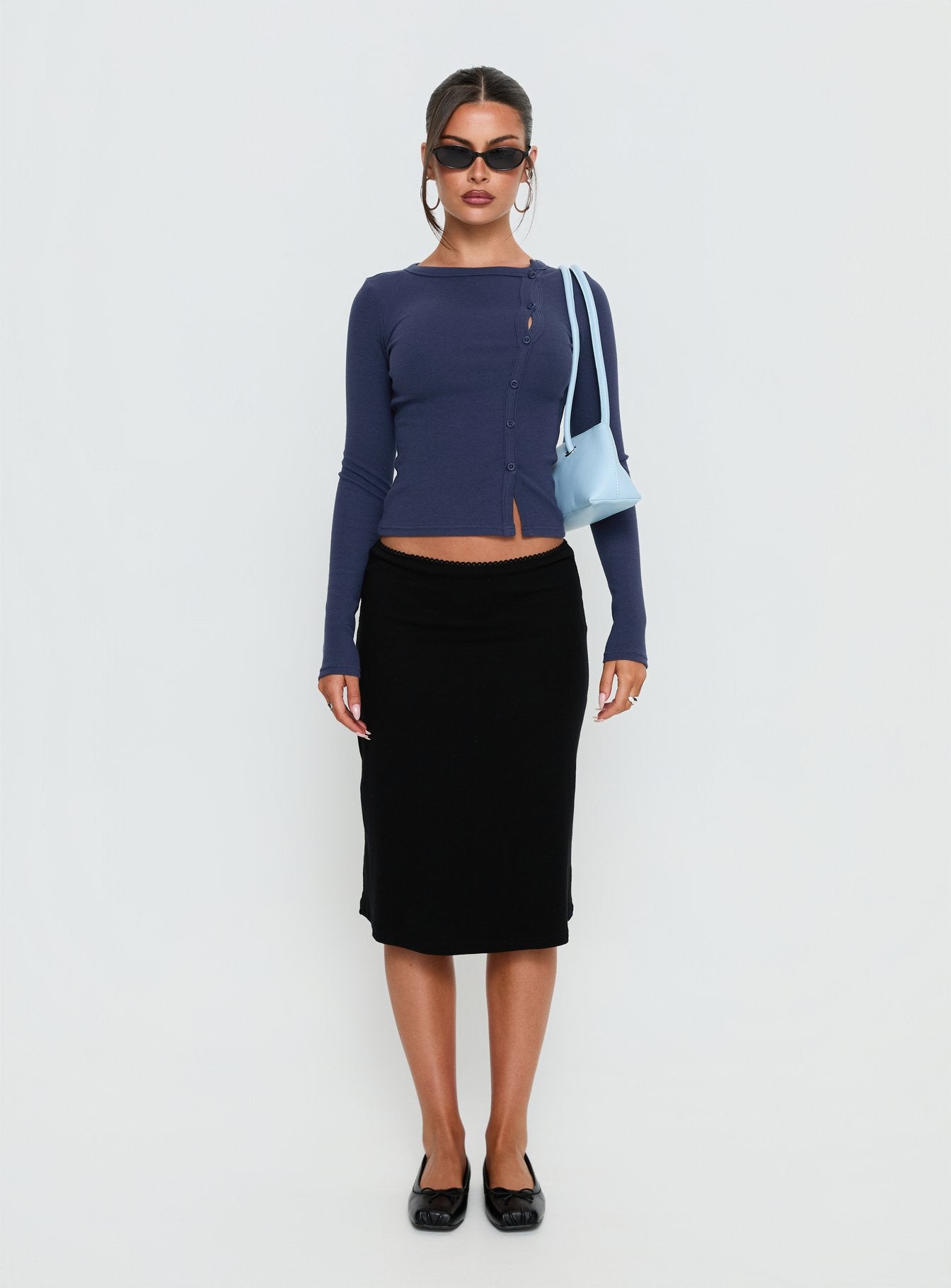 Passoni Long Sleeve Top Navy