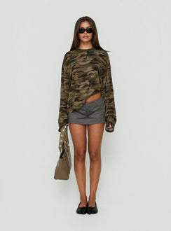Bloom Long Sleeve Top Camo
