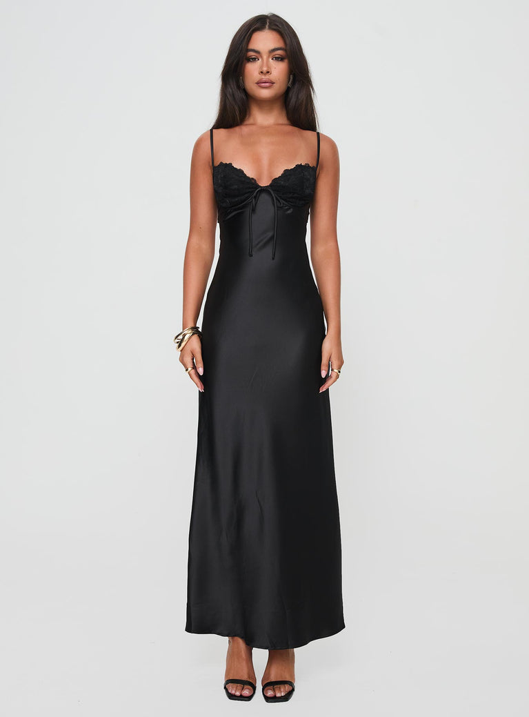 Fadyen Bias Cut Maxi Dress Black Petite