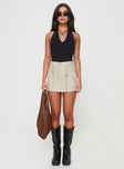 Torres Cargo Mini Skirt Beige
