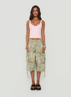 Daily Define V Neck Tank Top Pink