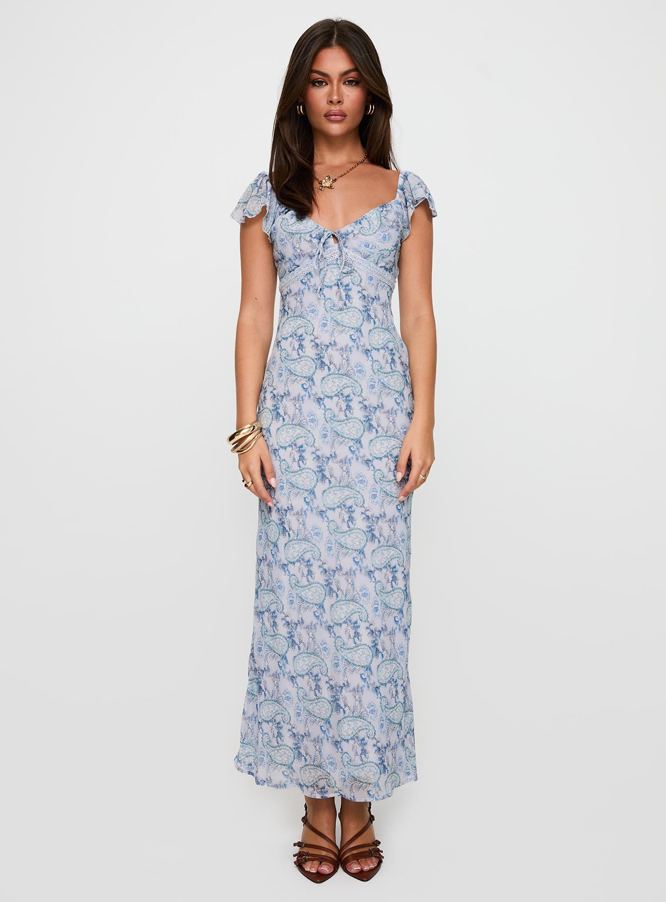 Dahleia Maxi Dress Blue Paisley Dahleia Maxi Dress Blue Paisley