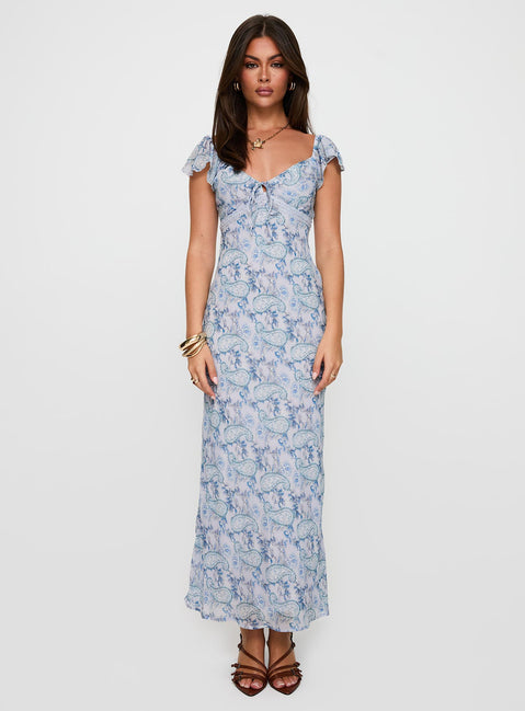 Dahleia Maxi Dress | Blue Paisley | Womens | Princess Polly Dahleia Maxi Dress | Blue Paisley | Womens | Princess Polly