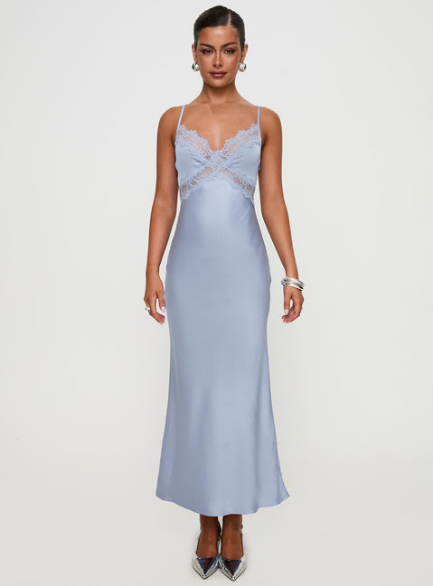 Treasure Bias Cut Maxi Dress | Blue | Womens | Princess Polly Treasure Bias Cut Maxi Dress | Blue | Womens | Princess Polly