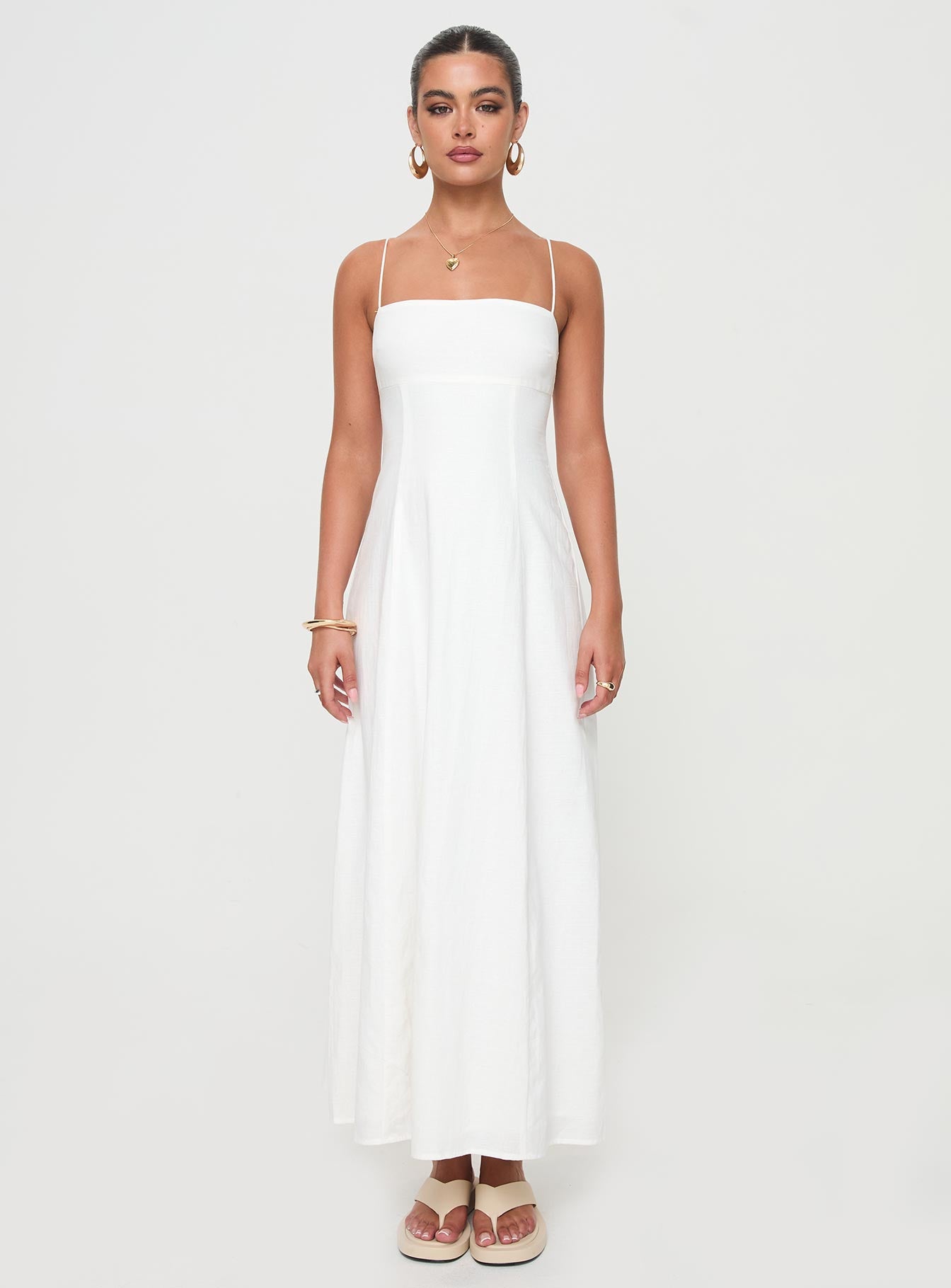 Brightwell Backless Maxi Dress | White | Womens Brightwell Backless Maxi Dress | White | Womens
