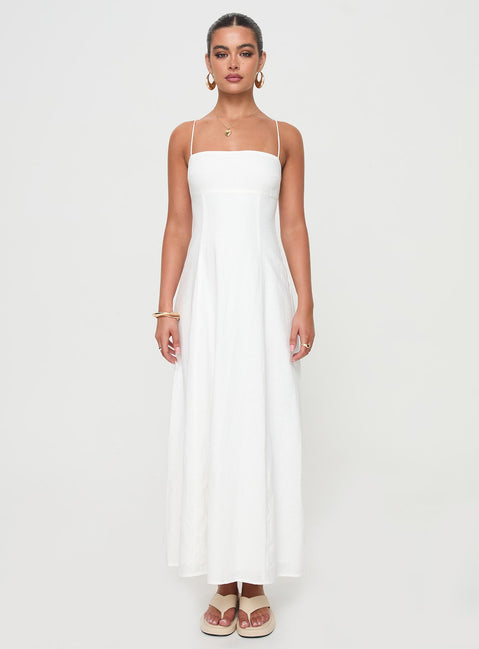 Brightwell Backless Maxi Dress | White | Womens | Princess Polly Brightwell Backless Maxi Dress | White | Womens | Princess Polly