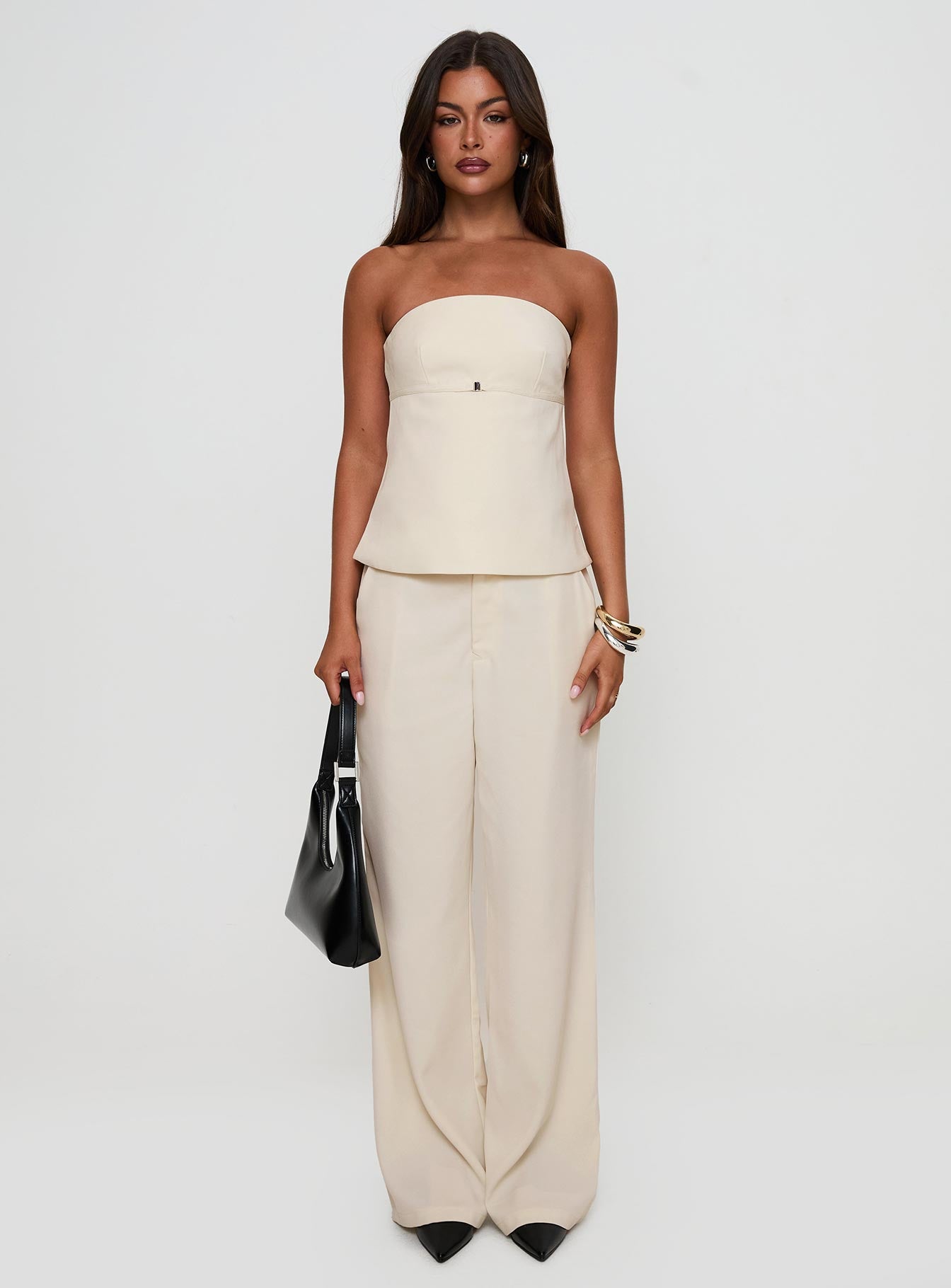 Irresistible Wide Leg Pant Cream | Princess Polly Irresistible Wide Leg Pant Cream | Princess Polly