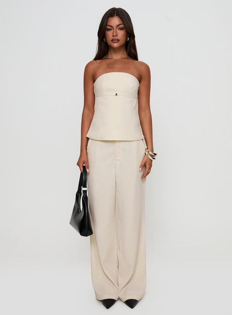 Irresistible Wide Leg Pant Cream Irresistible Wide Leg Pant Cream