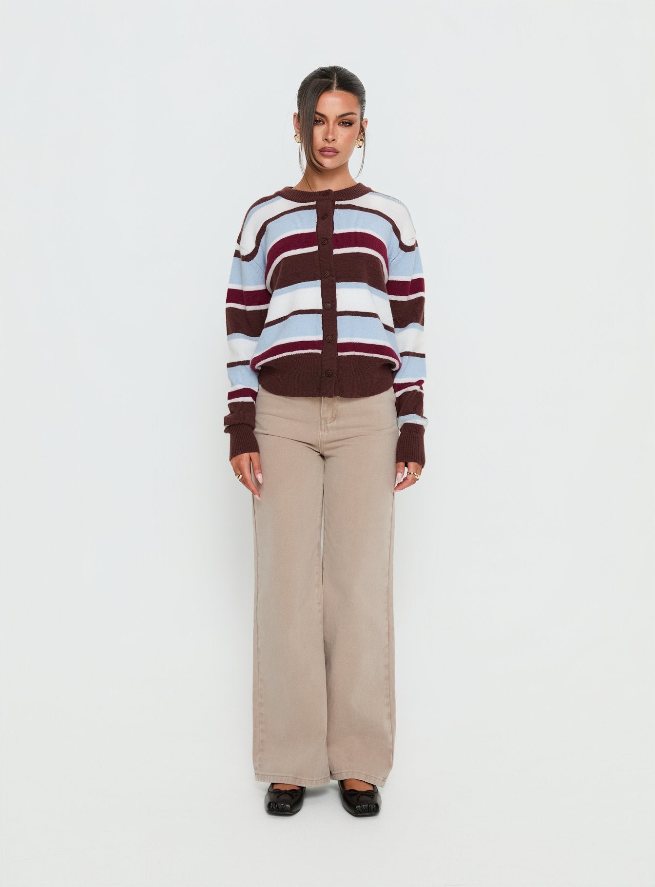 Nicolo High Rise Straight Leg Jeans Concrete