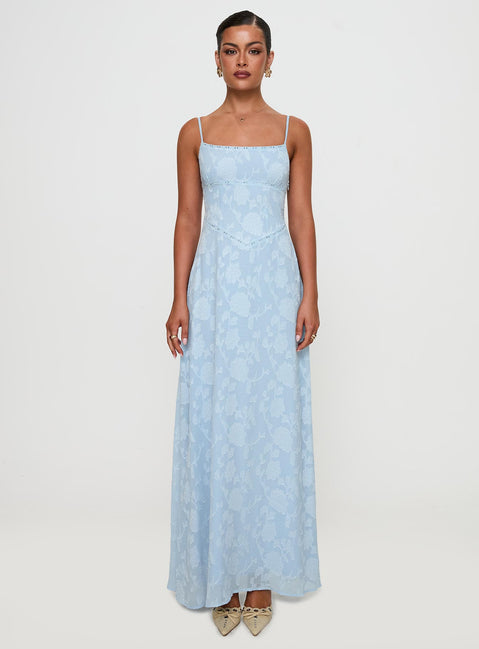 South Of France Maxi Dress Blue Petite | Princess Polly South Of France Maxi Dress Blue Petite | Princess Polly