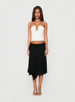 Karisma Strapless Ruched Top White
