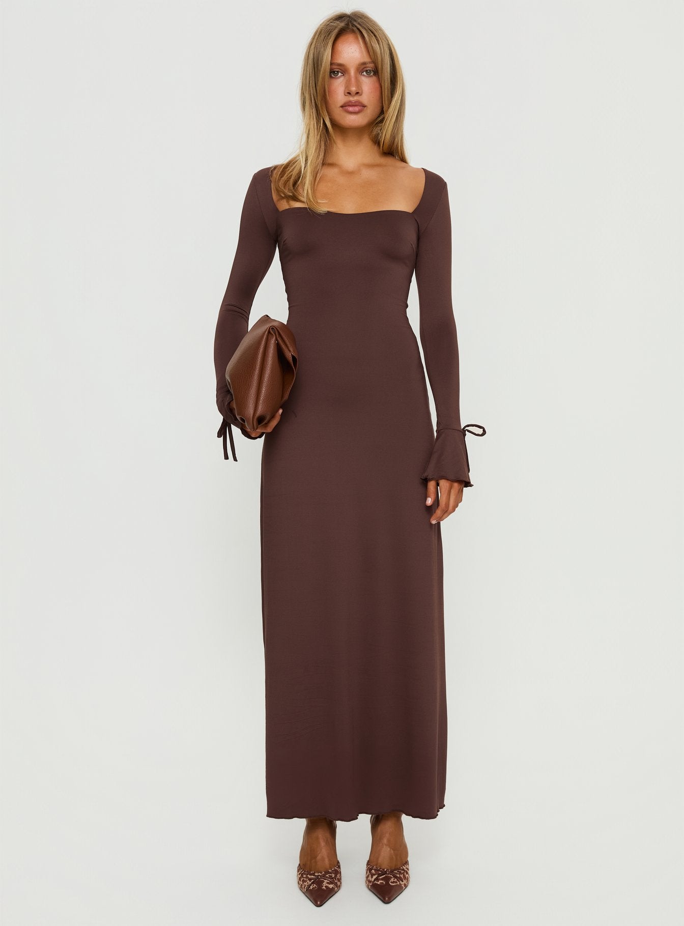 Dalzine Maxi Dress Chocolate | Princess Polly