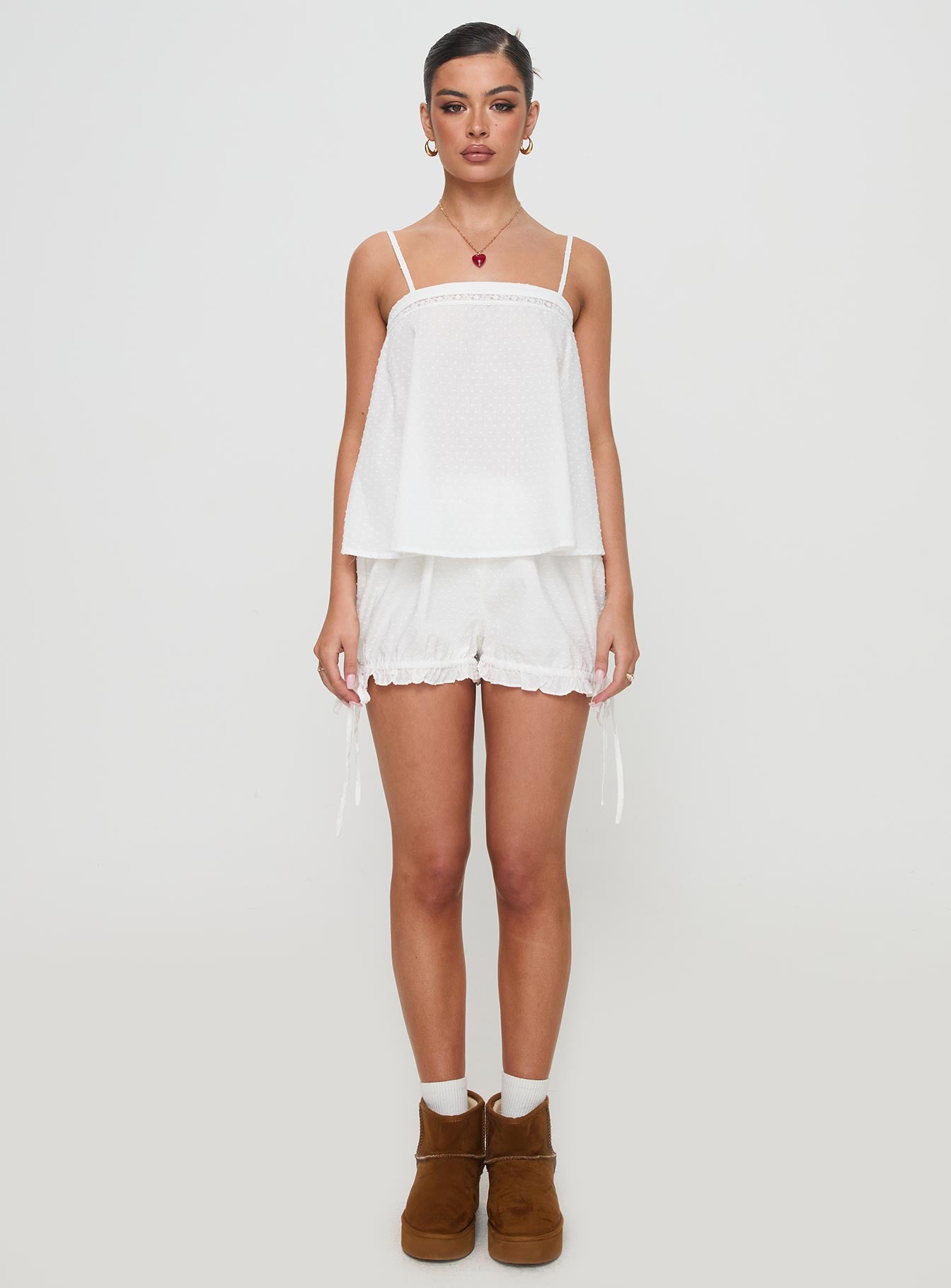 Invisible String Lace Sleep Top White | Princess Polly