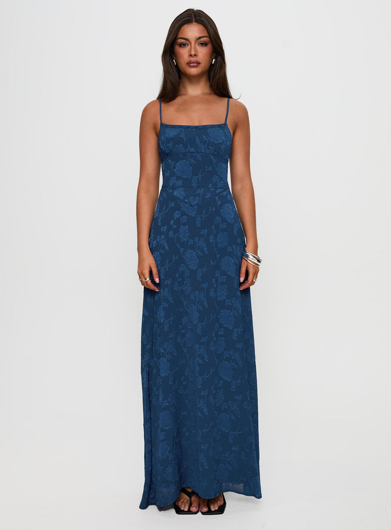 South Of France Maxi Dress Navy Princess Polly USA