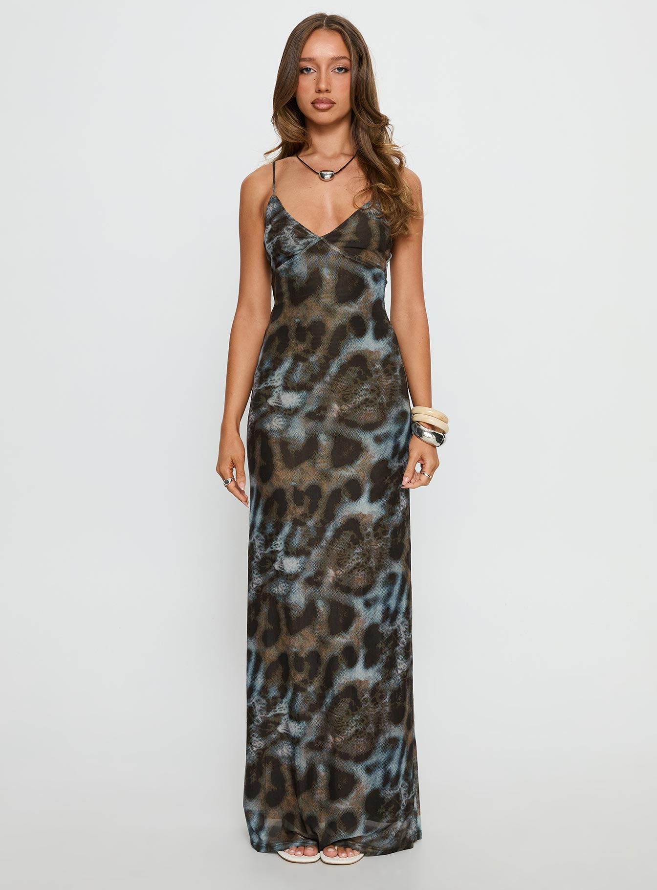 Saphrona V-neck Maxi Dress | Leopard | Womens | Princess Polly Lower Impact Saphrona V-neck Maxi Dress | Leopard | Womens | Princess Polly Lower Impact