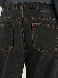 Kolumbia Low Rise Jort Washed Black