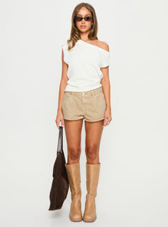 Dreamful Low Rise Mini Denim Short Sand Wash