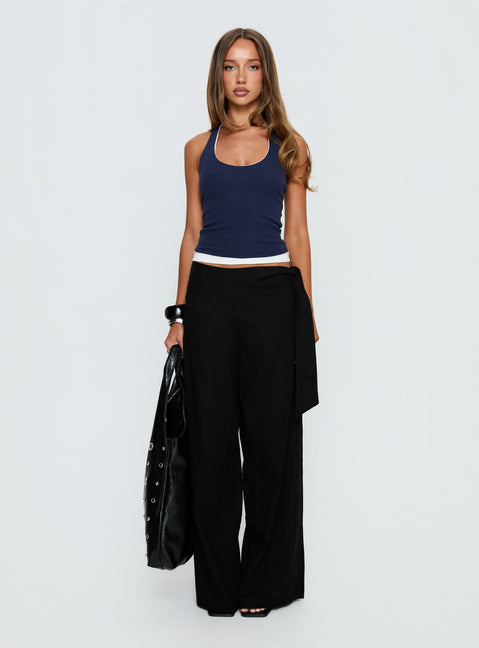 Wave Dancer Tie Pant Black