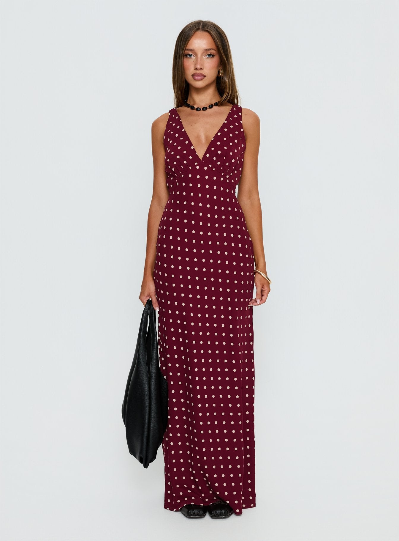 nellie maxi dress brown polka dot Nellie Maxi Dress | Brown Polka Dot | Womens