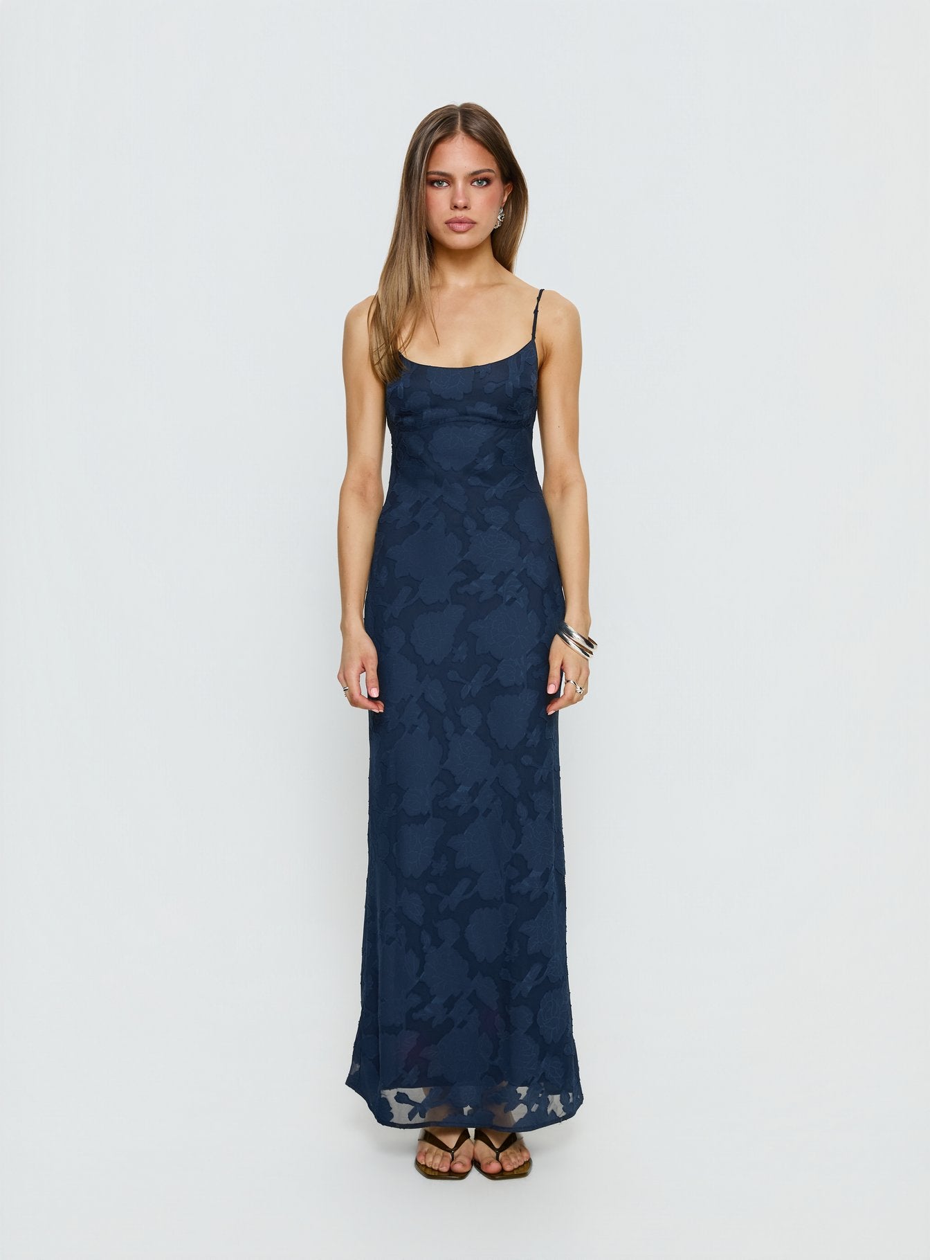 ophidian backless mini dress Ariadne Scoop Backless Maxi Dress Navy Burnout
