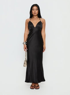Nayani Halter Maxi Dress Black
