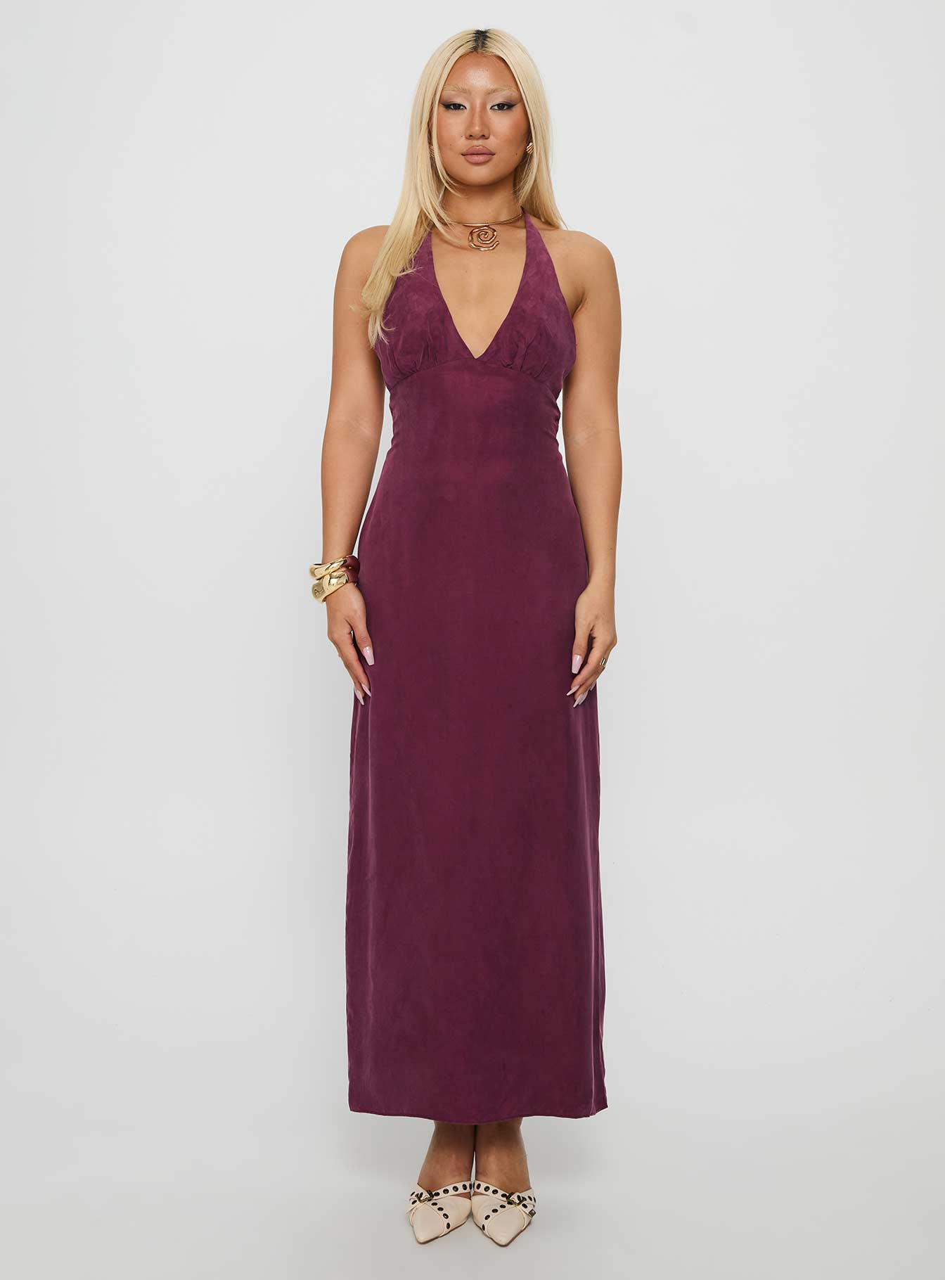 princess polly halter maxi dress Dolcini Halter Maxi Dress Navy