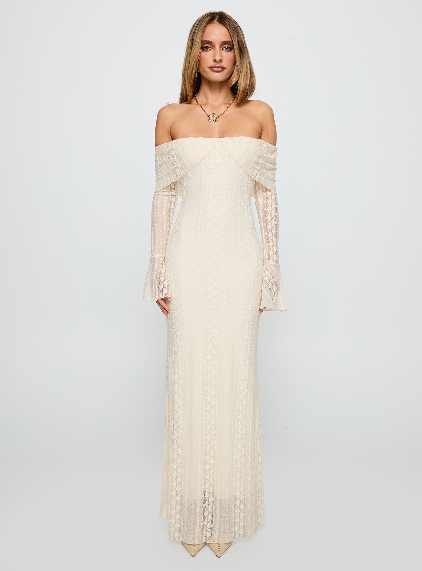 Perdita Long Sleeve Lace Maxi Dress | Cream | Womens | Princess Polly Perdita Long Sleeve Lace Maxi Dress | Cream | Womens | Princess Polly