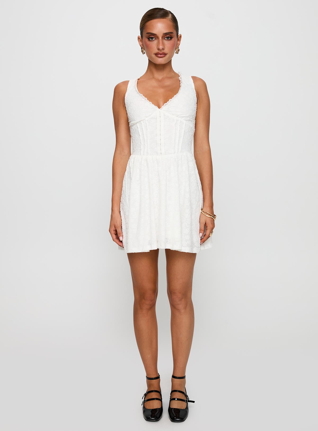 Loveluck Lace Mini Dress | White | Womens | Princess Polly Loveluck Lace Mini Dress | White | Womens | Princess Polly