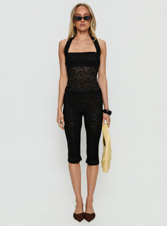 Palisades Halter Top Noir