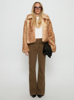 Dawnn Faux Fur Jacket Animal
