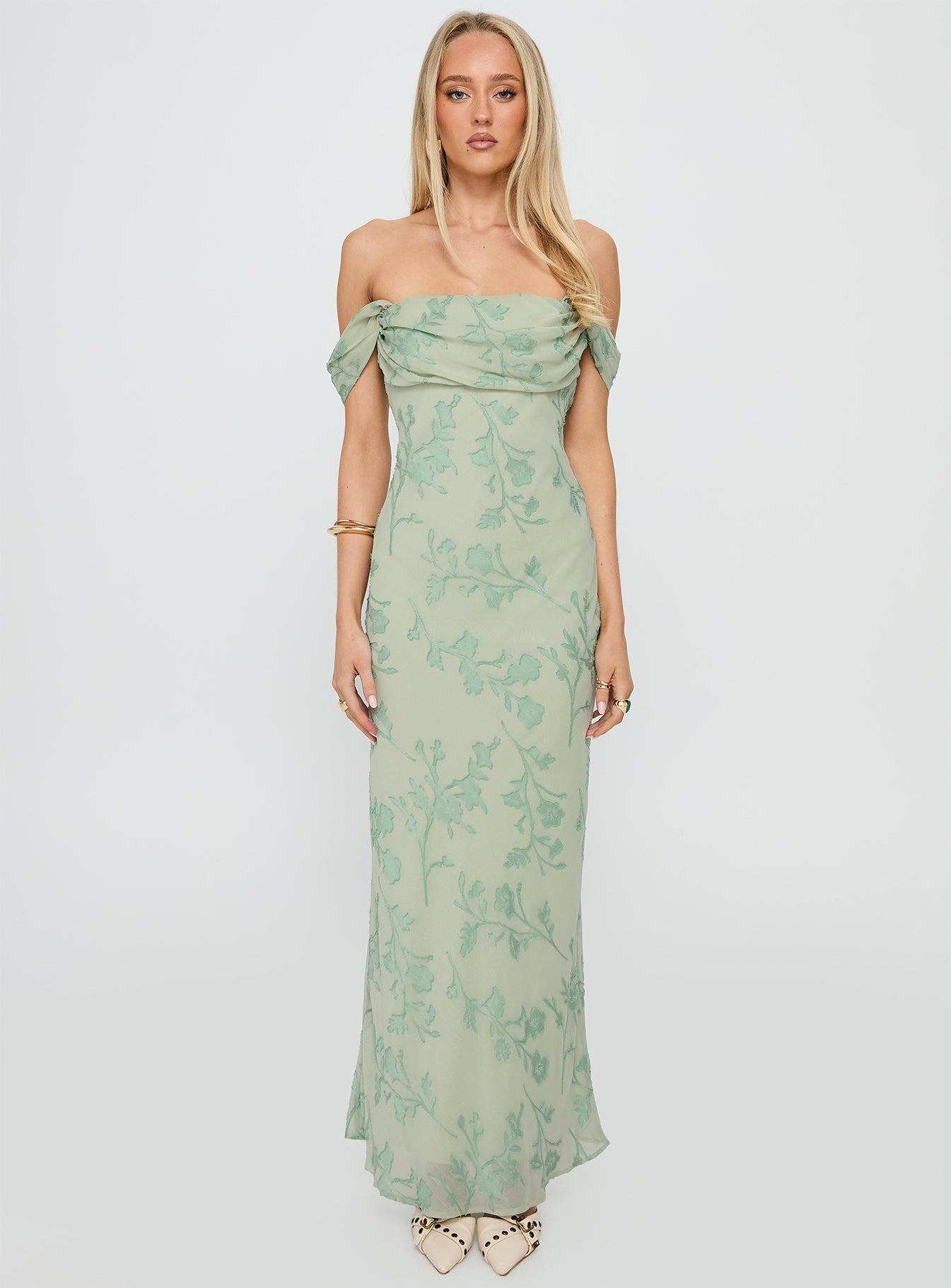 princess polly green gables burnout maxi dress Avienna Maxi Dress Sage Burnout
