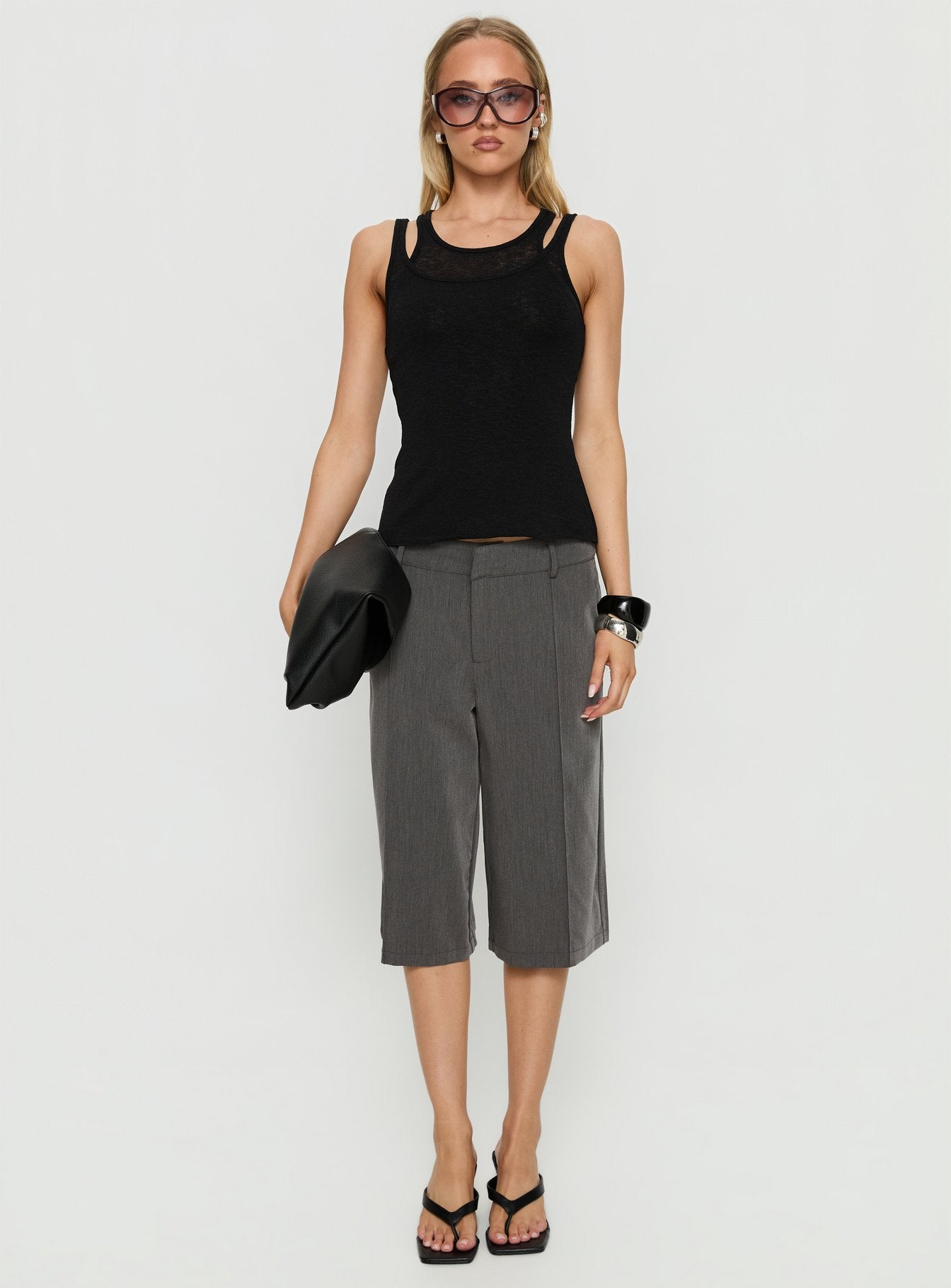 Ceyla Layered Tank Top Black