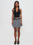 Simulations Pleated Mini Skirt Grey