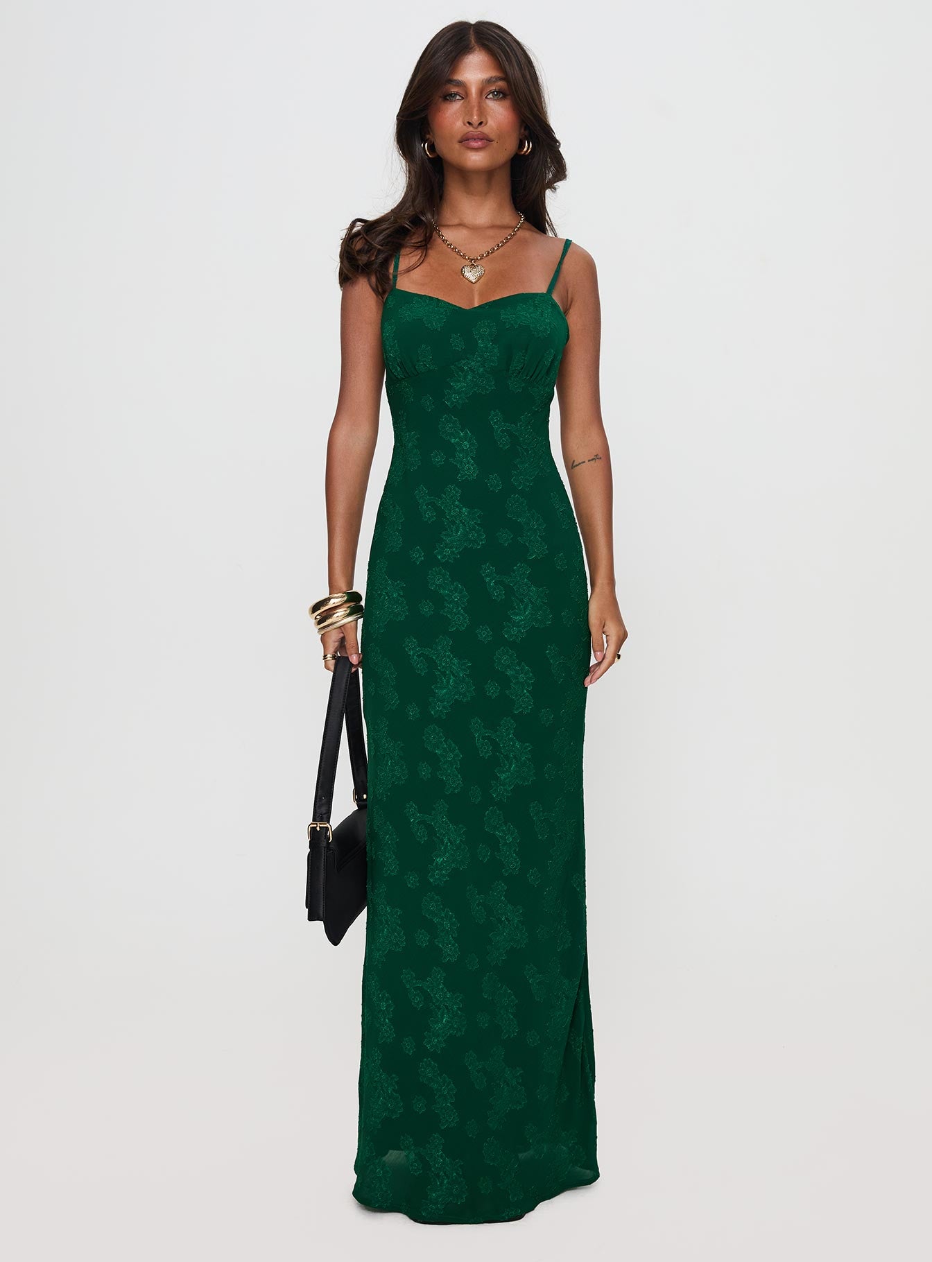 Ginette Maxi Dress Forest Green | Princess Polly Ginette Maxi Dress Forest Green | Princess Polly