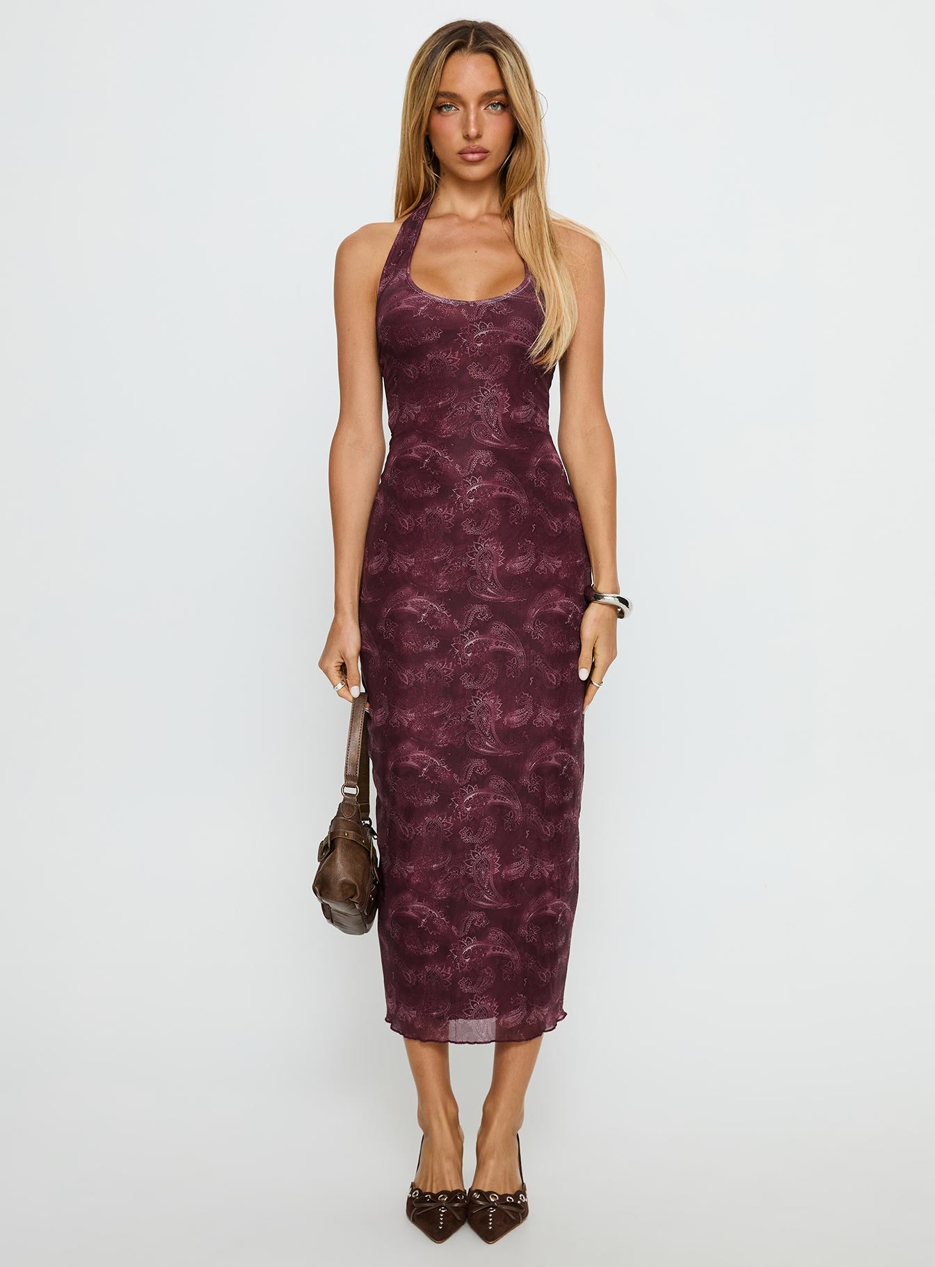 Datari Dress | Tonal Paisley Plum | Womens Datari Dress | Tonal Paisley Plum | Womens