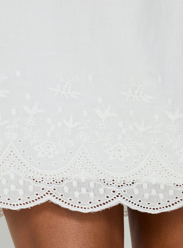 White Embroidered Dresses