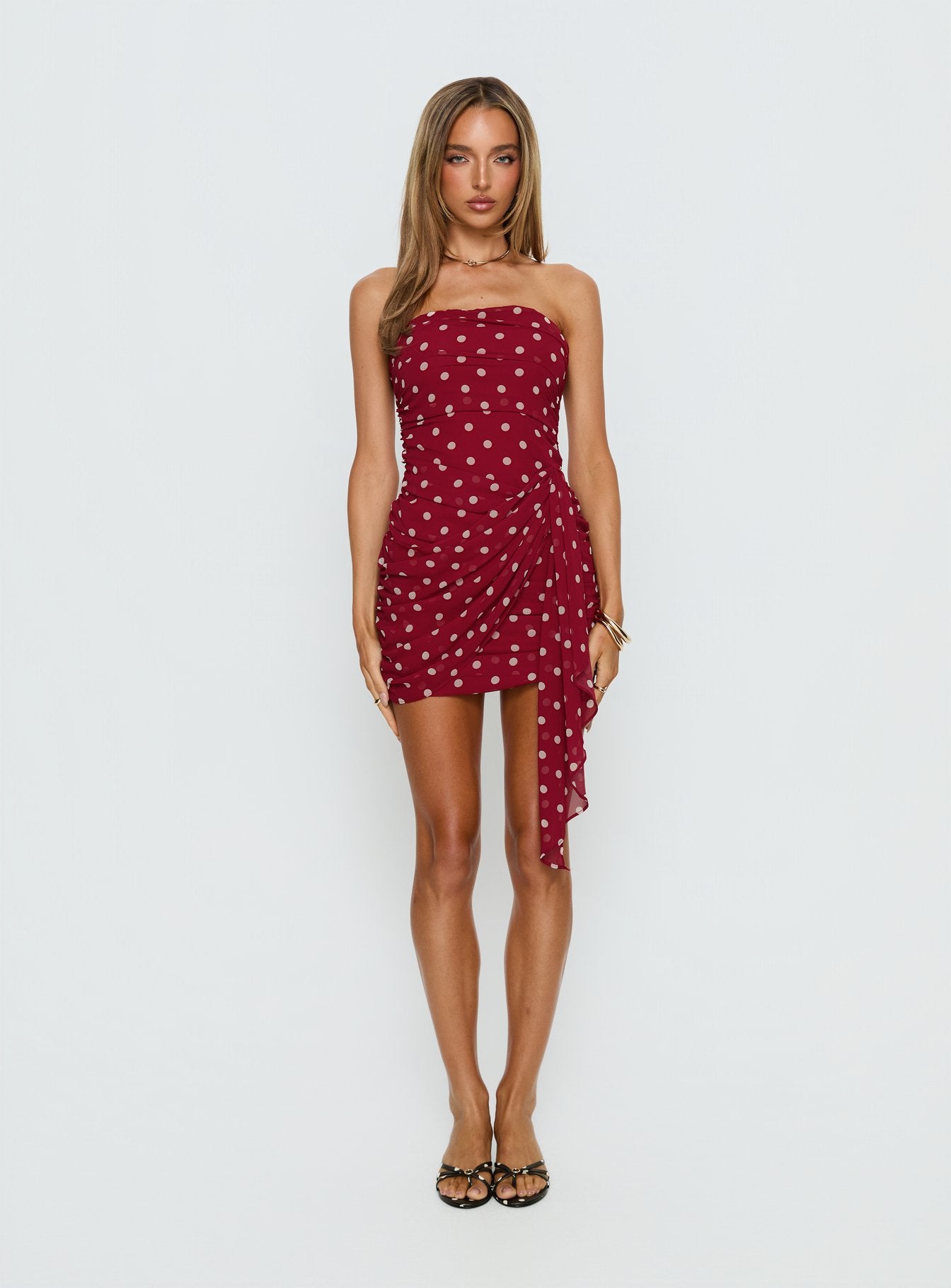 red strapless ruched dress Ruched Blowing Bubbles Mini Dress - Crimson Red, Medium | Hazel and Olive