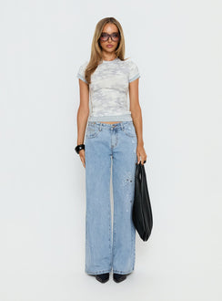 Nyxan Layered Baby Tee Camo / Grey