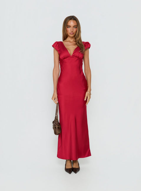 red backless maxi dress Forest Hill Backless Maxi Dress | Red | Womens