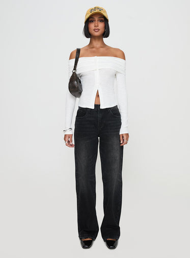Victorea Off Shoulder Top White