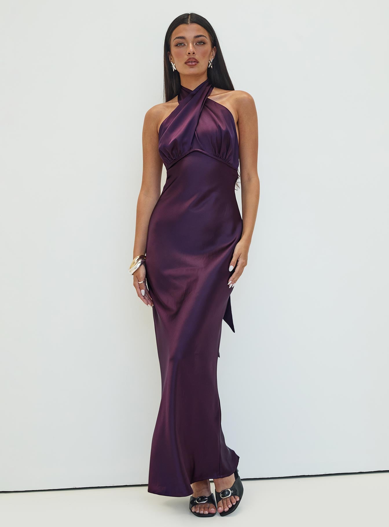 Rosaminta Halter Maxi Dress | Plum | Womens | Princess Polly Rosaminta Halter Maxi Dress | Plum | Womens | Princess Polly