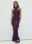 Rosaminta Halter Maxi Dress Plum