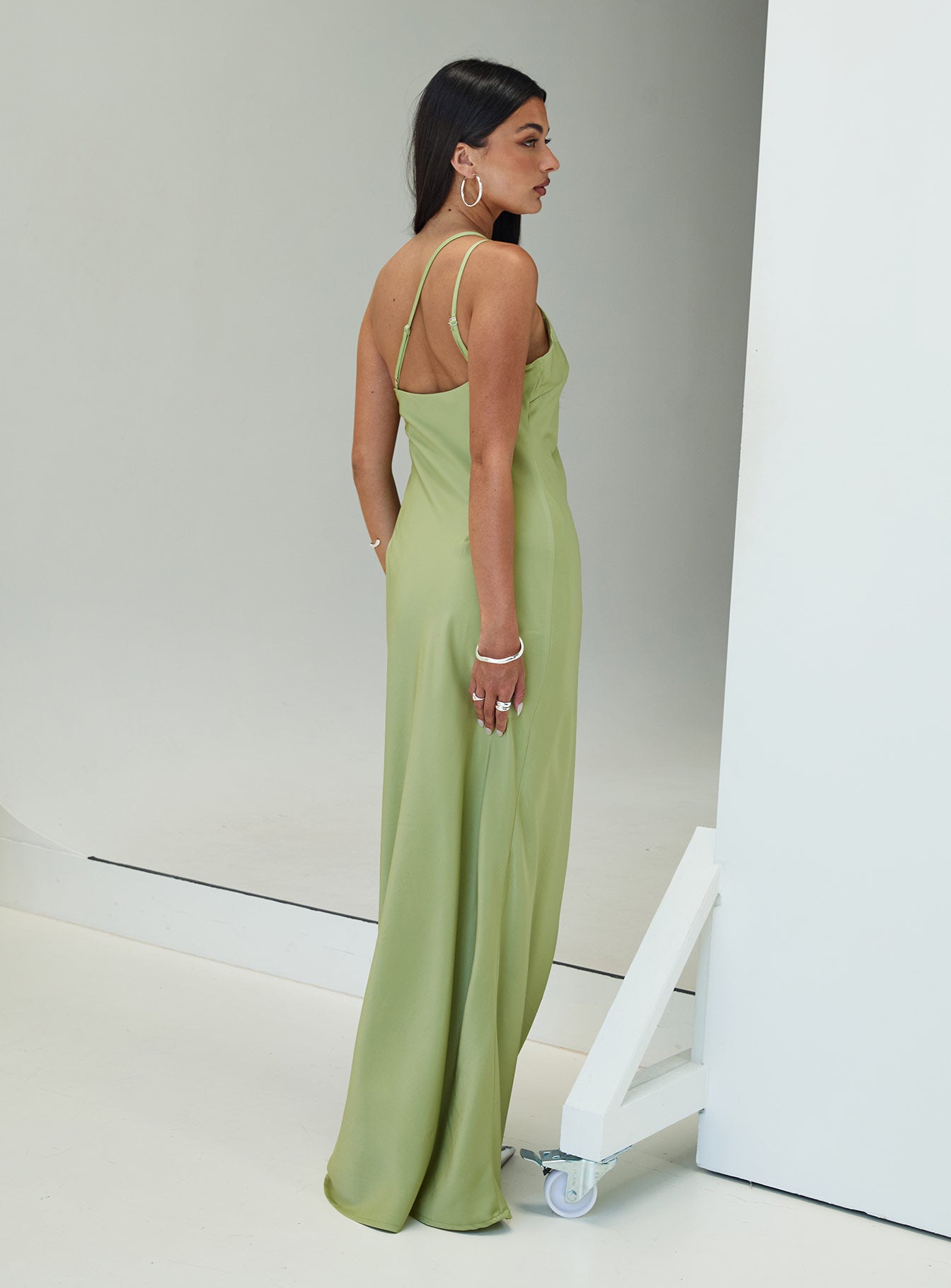 Nehemiah One Shoulder Maxi Dress Green | Princess Polly Nehemiah One Shoulder Maxi Dress Green | Princess Polly