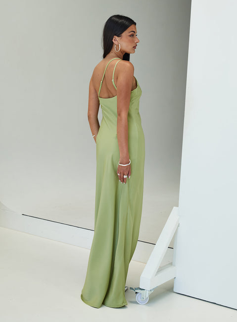 Nehemiah One Shoulder Maxi Dress Green | Princess Polly Nehemiah One Shoulder Maxi Dress Green | Princess Polly