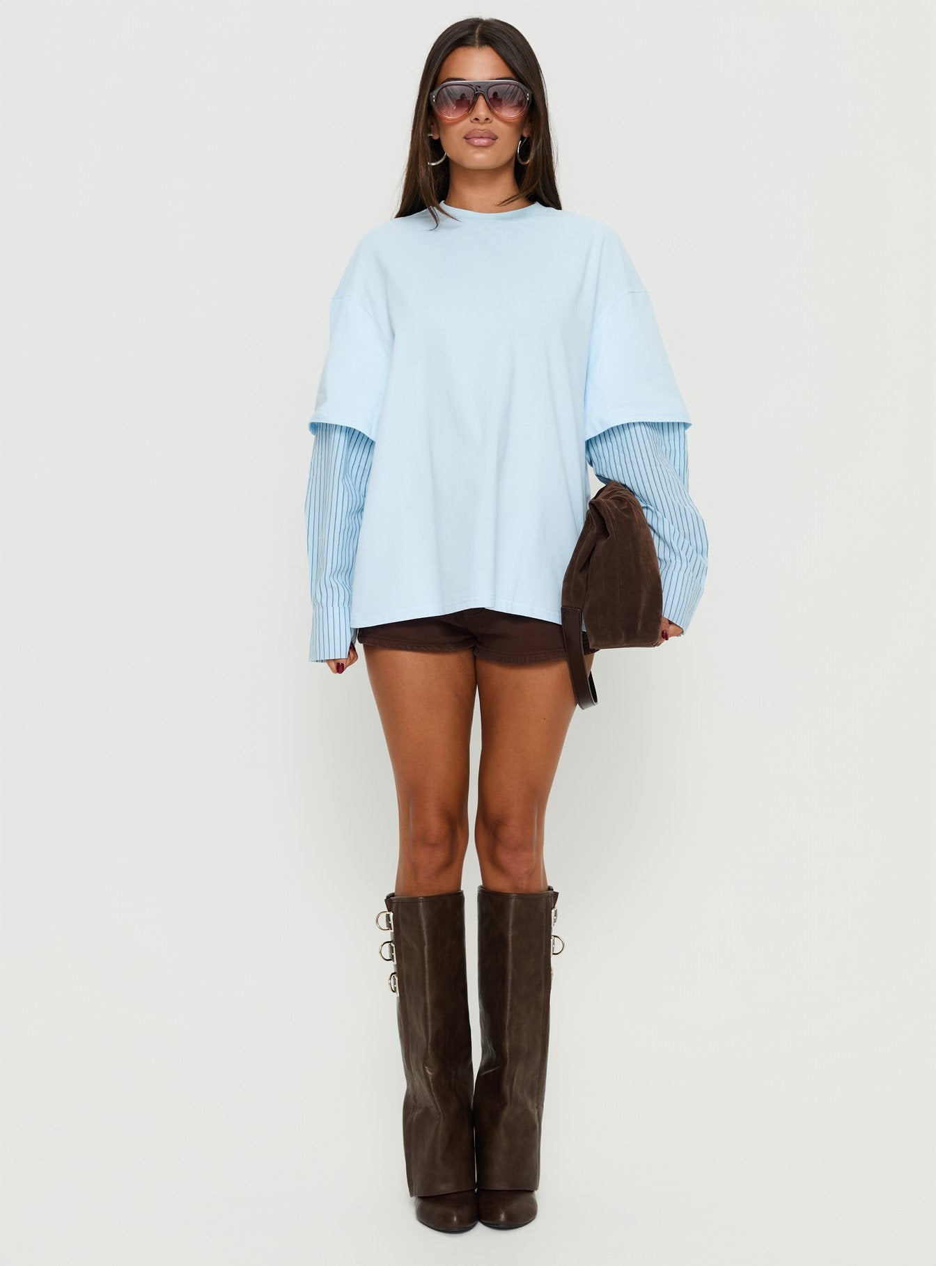 Renelle Layered Long Sleeve Top Multi