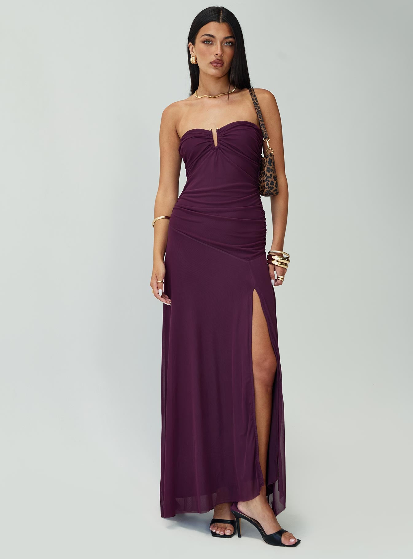 Barbarella Strapless Maxi Dress Purple | Princess Polly Barbarella Strapless Maxi Dress Purple | Princess Polly