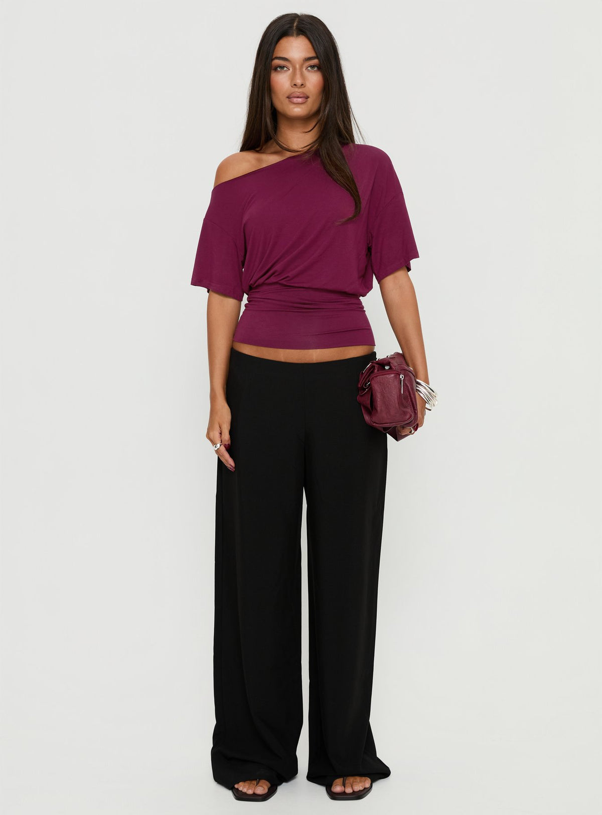 Khane Low Rise Wide Leg Pant Black Petite