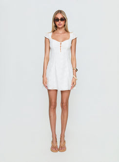 Eloisette Anglaise Mini Dress White