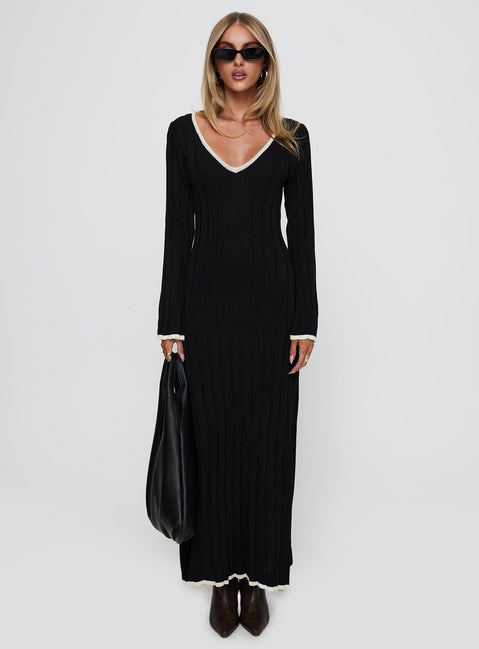 Claira Long Sleeve Maxi Dress Black | Princess Polly Claira Long Sleeve Maxi Dress Black | Princess Polly